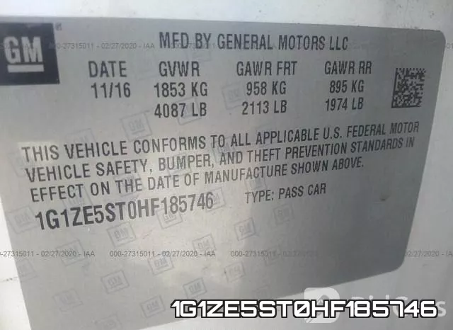 1G1ZE5ST0HF185746 фото 10