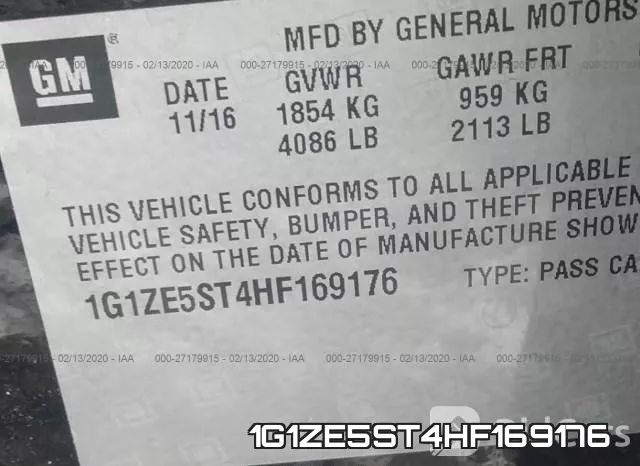 1G1ZE5ST4HF169176 фото 10
