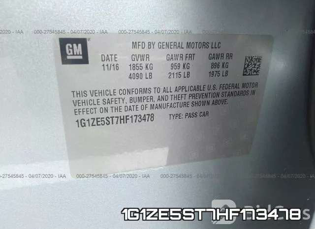 1G1ZE5ST7HF173478 фото 10