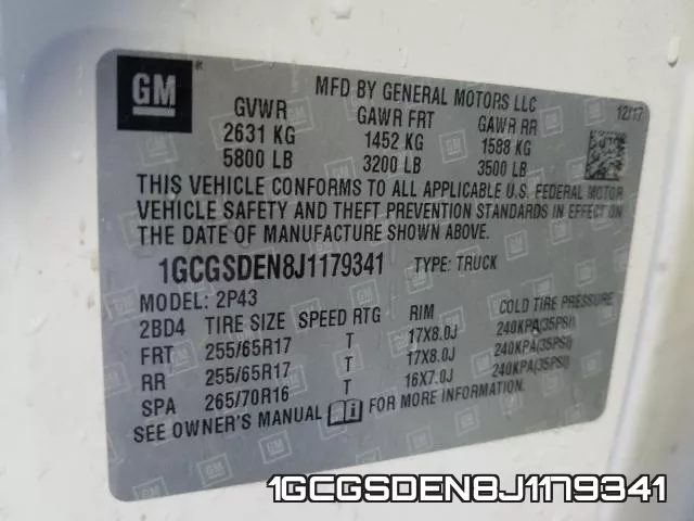 1GCGSDEN8J1179341 фото 2
