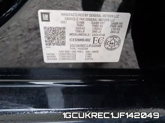 1GCUKREC1JF142049 фото 2