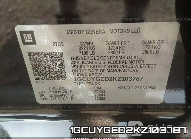 1GCUYGED2KZ103787 фото 10