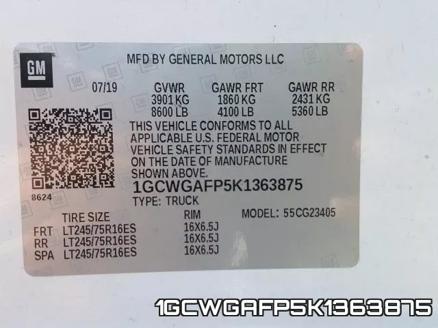 1GCWGAFP5K1363875 фото 2