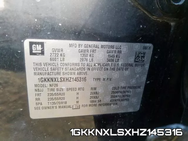 1GKKNXLSXHZ145316 фото 2