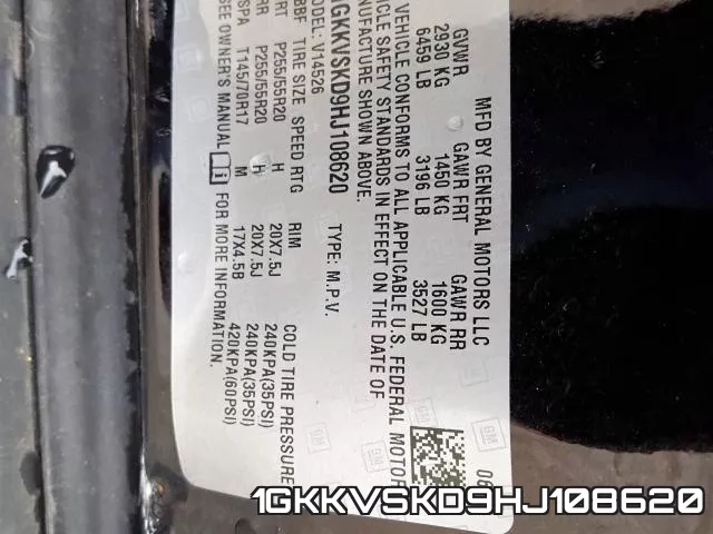 1GKKVSKD9HJ108620 фото 2