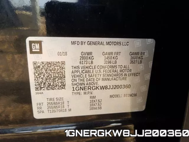 1GNERGKW8JJ200360 фото 2