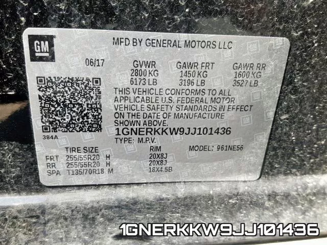 1GNERKKW9JJ101436 фото 2