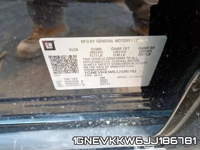 1GNEVKKW6JJ186781 фото 2