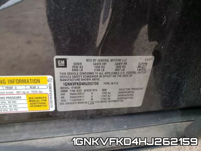 1GNKVFKD4HJ262159 фото 2