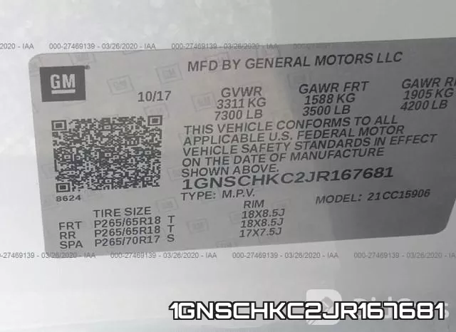 1GNSCHKC2JR167681 фото 10