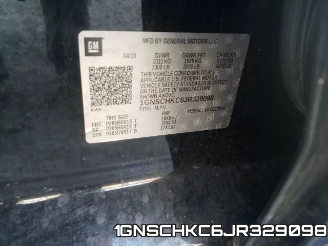 1GNSCHKC6JR329098 фото 2