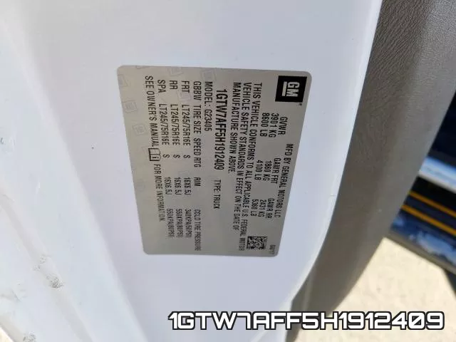 1GTW7AFF5H1912409 фото 2