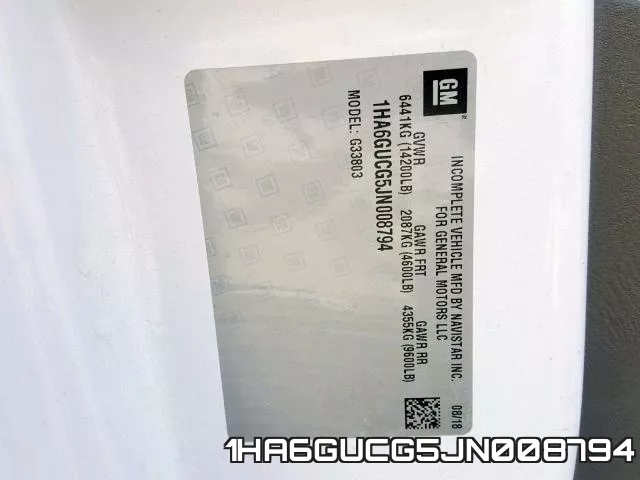 1HA6GUCG5JN008794 фото 2