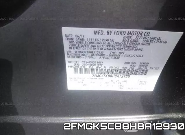 2FMGK5C88HBA12930 фото 10
