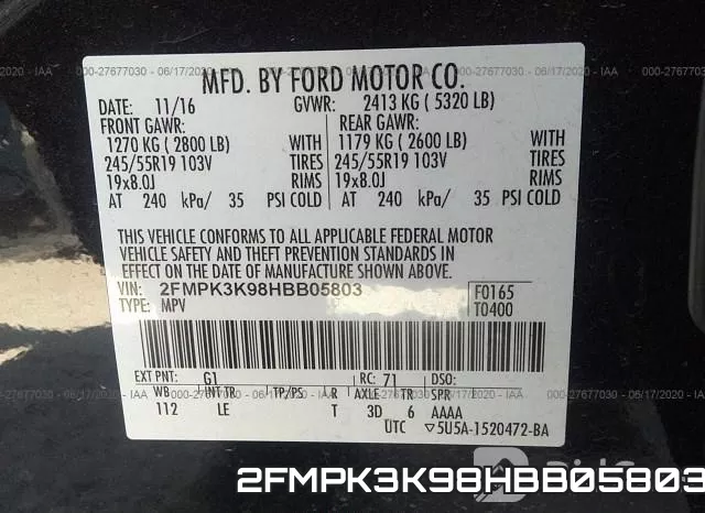 2FMPK3K98HBB05803 фото 10