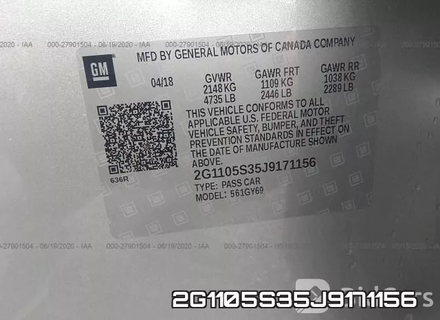 2G1105S35J9171156 фото 10