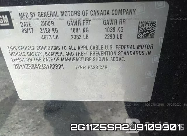 2G11Z5SA2J9109301 фото 10