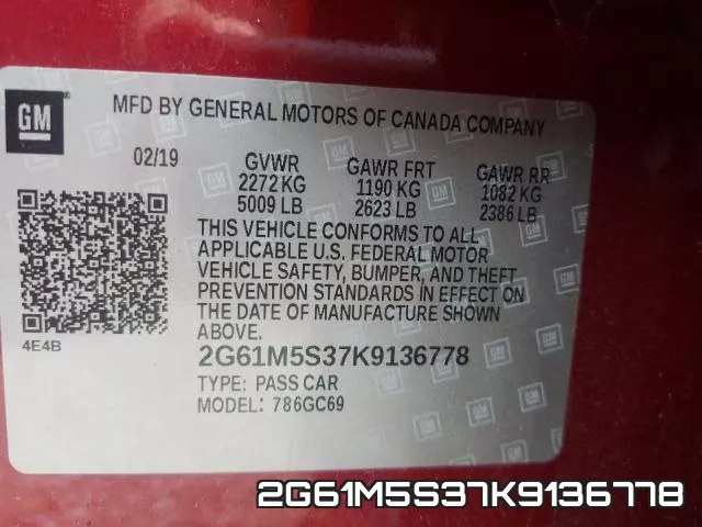 2G61M5S37K9136778 фото 2