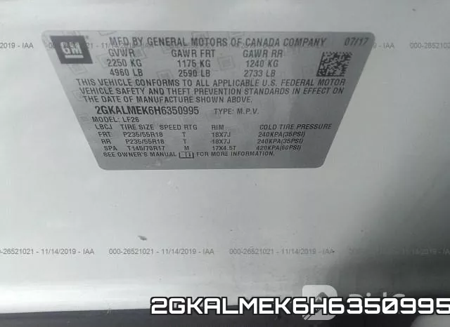 2GKALMEK6H6350995 фото 10