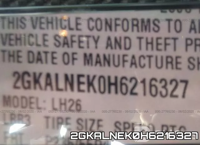 2GKALNEK0H6216327 фото 10