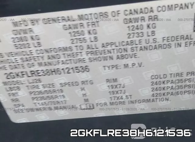 2GKFLRE38H6121536 фото 10