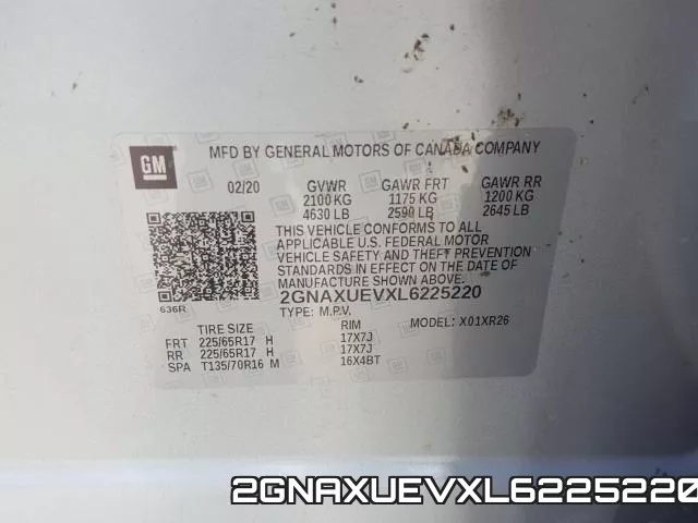 2GNAXUEVXL6225220 фото 2
