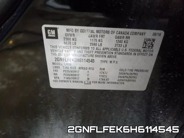 2GNFLFEK6H6114545 фото 2