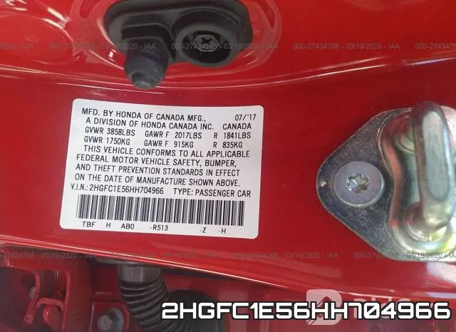2HGFC1E56HH704966 фото 10