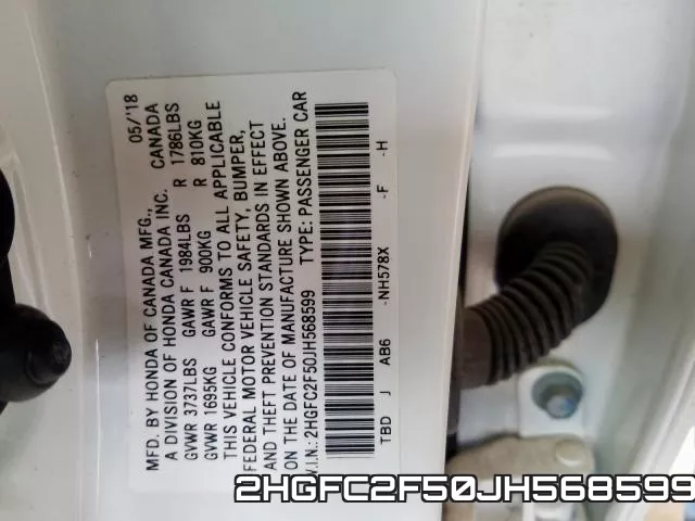2HGFC2F50JH568599 фото 2