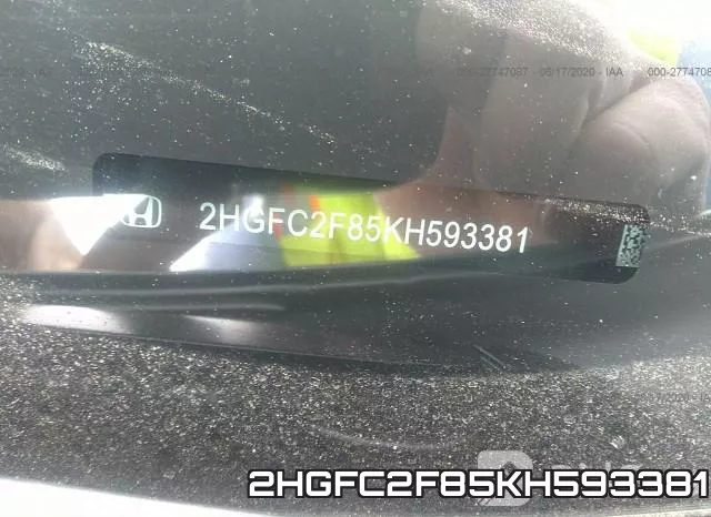 2HGFC2F85KH593381 фото 10