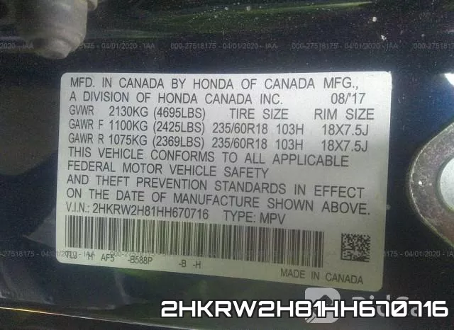 2HKRW2H81HH670716 фото 10