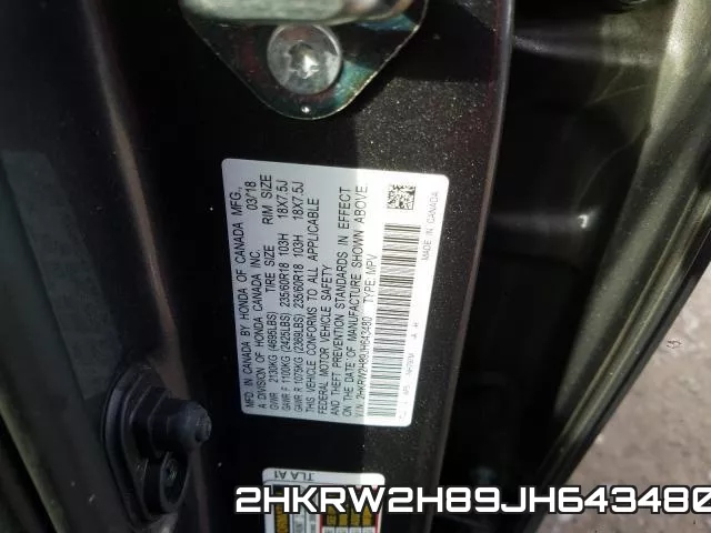 2HKRW2H89JH643480 фото 2