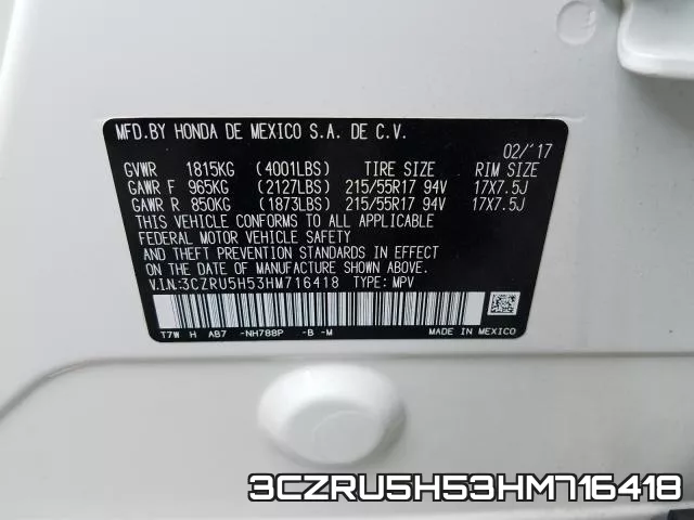 3CZRU5H53HM716418 фото 2