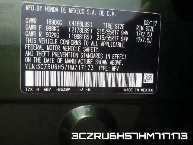 3CZRU6H57HM717173 фото 2