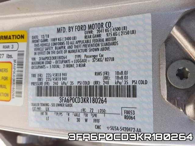 3FA6P0CD3KR180264 фото 2