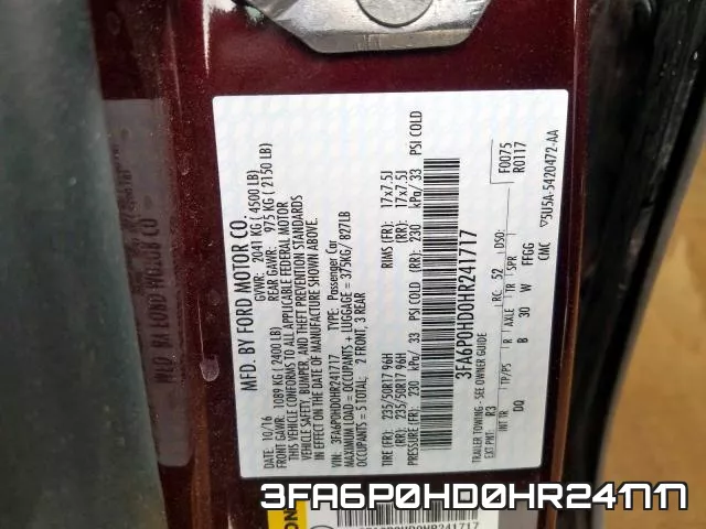 3FA6P0HD0HR241717 фото 2
