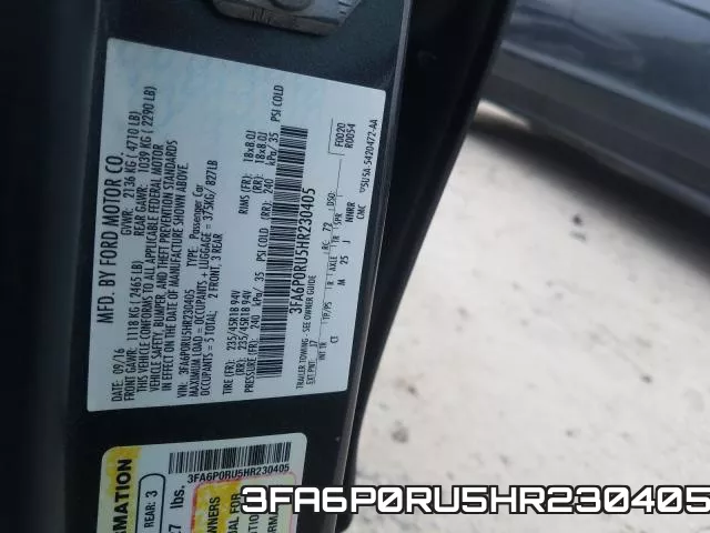 3FA6P0RU5HR230405 фото 2