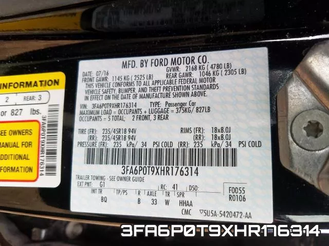 3FA6P0T9XHR176314 фото 2