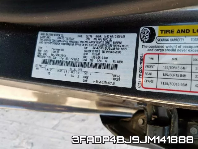 3FADP4BJ9JM141888 фото 2