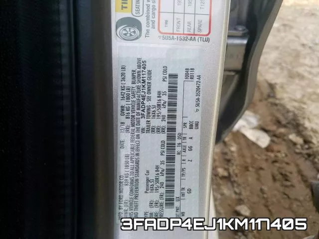 3FADP4EJ1KM117405 фото 2