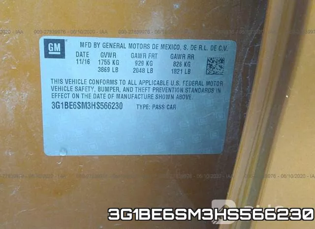 3G1BE6SM3HS566230 фото 10