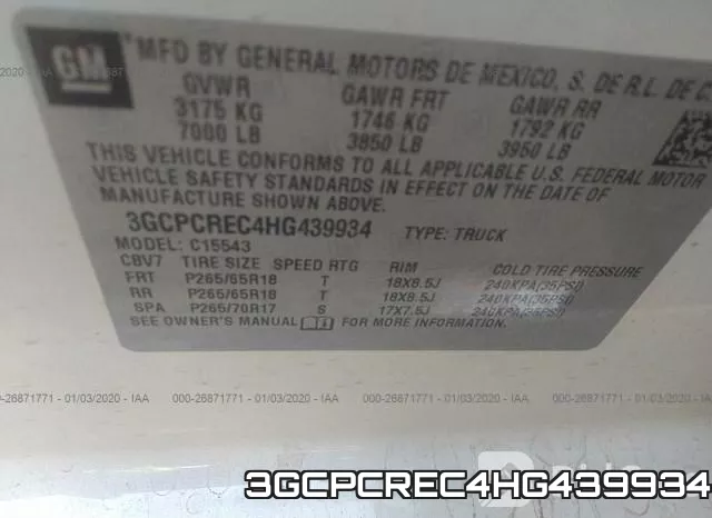 3GCPCREC4HG439934 фото 10