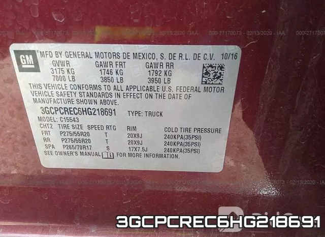 3GCPCREC6HG218691 фото 10