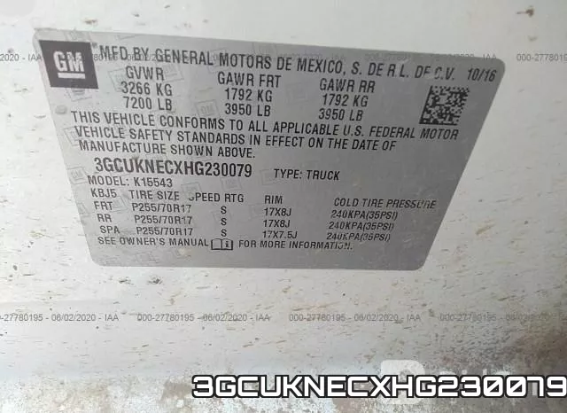 3GCUKNECXHG230079 фото 10