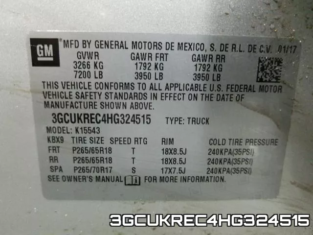 3GCUKREC4HG324515 фото 2