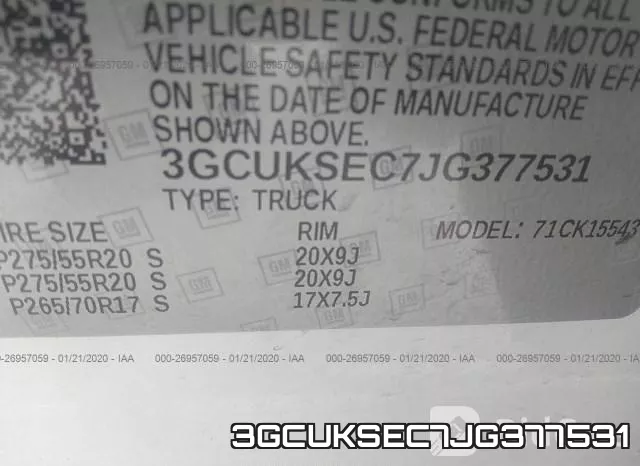 3GCUKSEC7JG377531 фото 10
