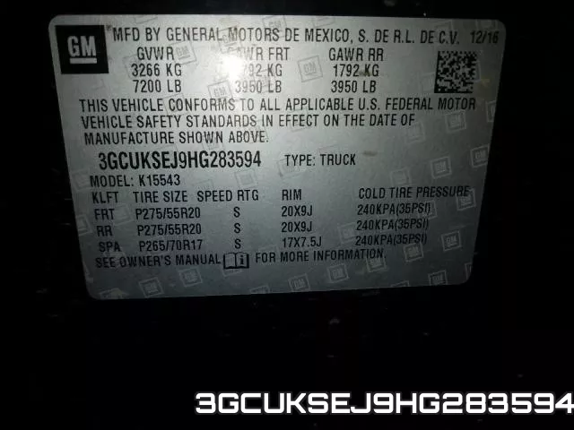3GCUKSEJ9HG283594 фото 2