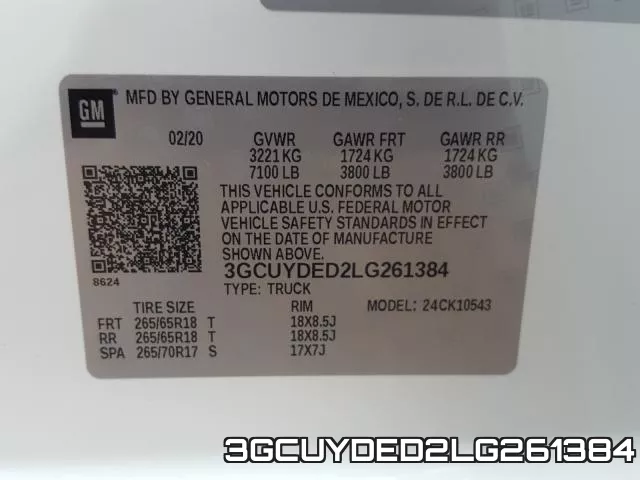 3GCUYDED2LG261384 фото 2