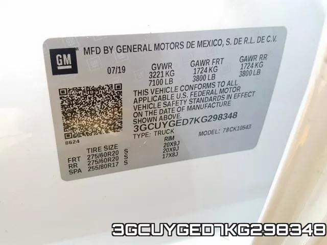 3GCUYGED7KG298348 фото 2