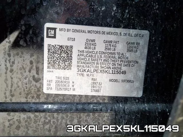 3GKALPEX5KL115049 фото 2